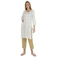 thumbnail image 5 of Phagun Embroidered Kurti 3/4 Sleeve For Indian Women V,Neck Ethnic Traditional Kurta, 5 of 6