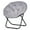 Gray, variant on VECELO Folding Chair, Soft Faux Fur Saucer Chair with Metal Frame, Cozy Moon Chair for Bedroom, Living Rooms, Apartments, Garden and Courtyard, Gray