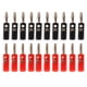 thumbnail image 2 of Conector De de sonido Pares Conectores Banana De 4 Mm color rojo negro kusrkot Enchufe banana de altavoz de audio, 2 of 7