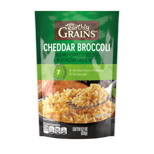 Earthly Grains Cheddar Broccoli Rice & Sauce 4-Pack 5.7 oz