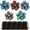Blue & Gold, variant on 7pcs Polyhedral DND Dice Set, for Table Game Dice Role-Playing RPG Dice, Green & Gold