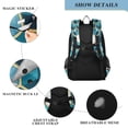 thumbnail image 4 of FORMRS Unisex School Backpack 17" Student Travel Bag with Laptop Compartment, Light Blue Geometric Pattern, 4 of 7