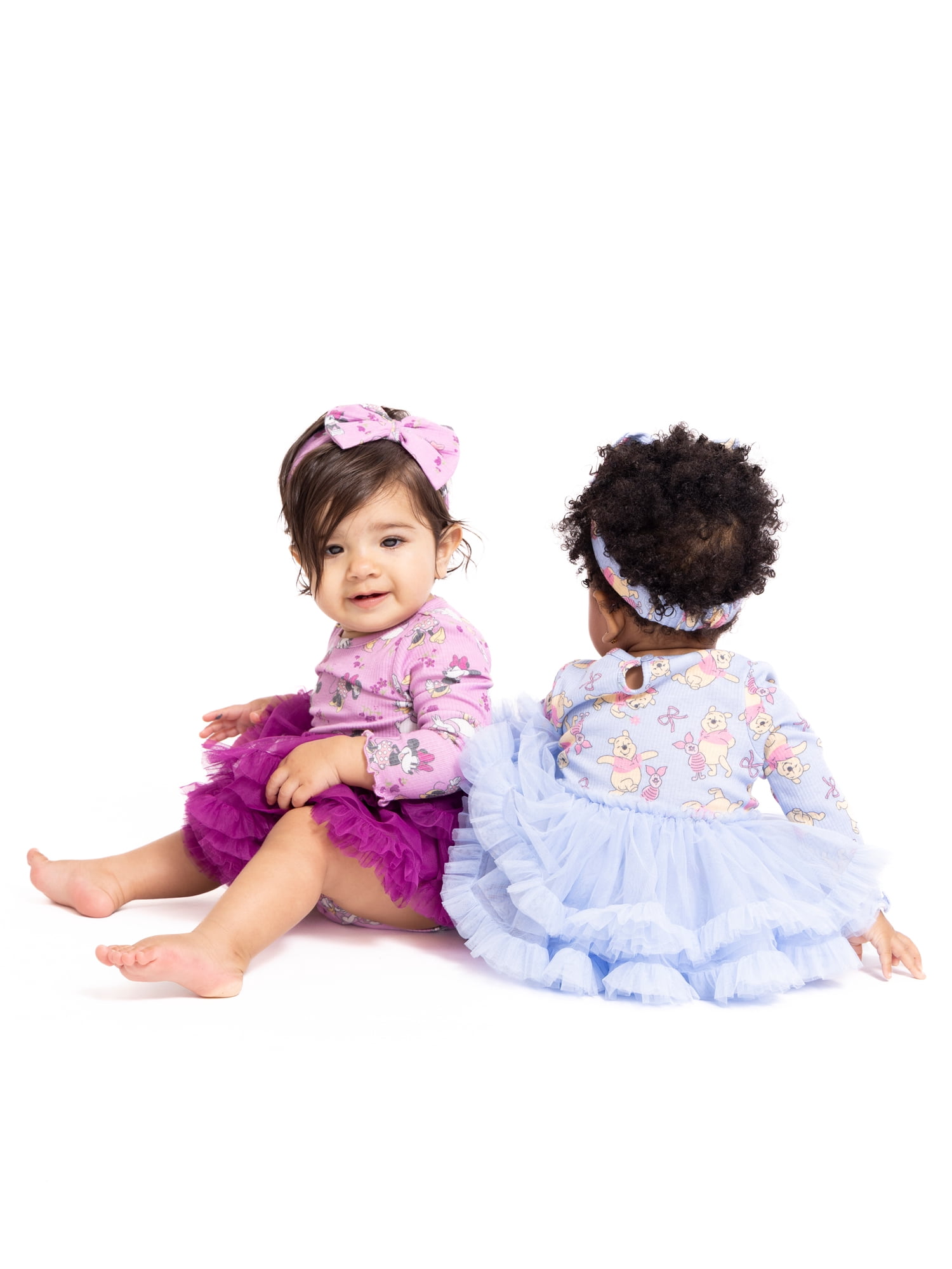 Minnie Mouse Baby Girls Tutu Dress Bodysuit with Matching Headband Set, 2 Piece, Sizes Newborn-24M