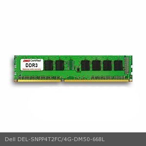 - Dell SNPP4T2FC/4G equivalent 4GB DMS Certified Memory DDR3-1600 (PC3-12800) 512x64 CL11 1.35v 240 Pin DIMM - DMS