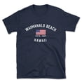 thumbnail image 1 of Waimanalo Beach Hawaii Patriot Men's Cotton T-Shirt, 1 of 1