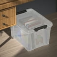 thumbnail image 4 of Lesbin 4-Pack 50 L Clear Plastic Storage Bin, Large Clear Latch Box with Wheels, 4 of 7