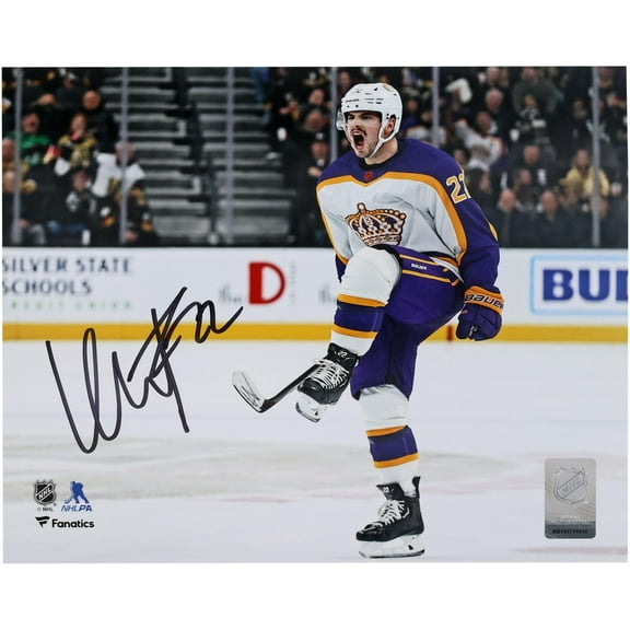 Kevin Fiala Los Angeles Kings Autographed 8" x 10" Reverse Retro Jersey Celebrating Photograph - Fanatics Authentic Certified