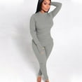 thumbnail image 2 of UAMVSH Two Piece Sets for Women Mock Neck Tops and Leggings Casual Matching Set Soft Long Sleeve Lounge Set with Thumb Holes, 2 of 6