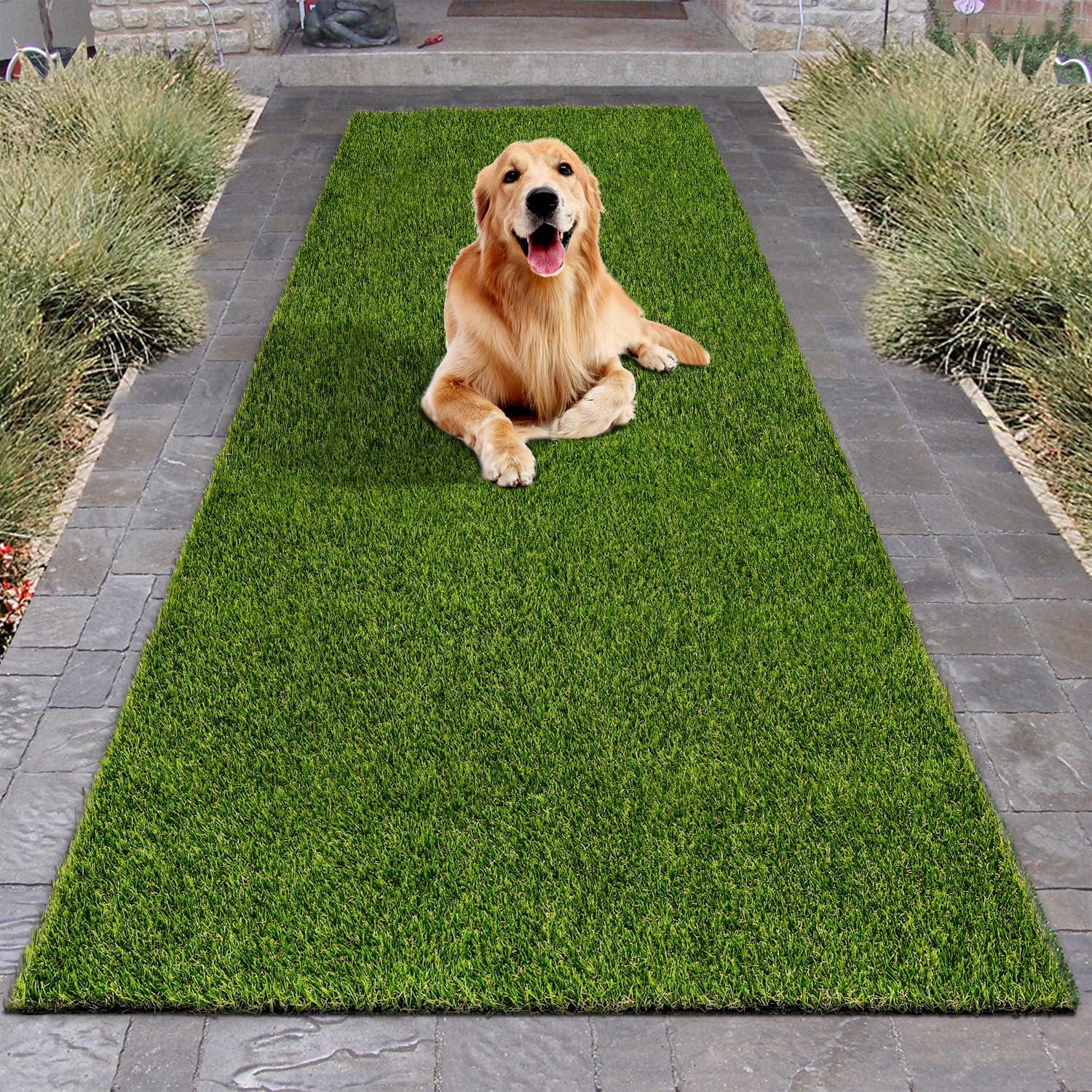 Findosom 2'x6' Artificial Grass Runner Rug Artificial Grass Turf Area