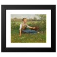 thumbnail image 2 of Hugo Salmson 18x15 Black Modern Framed Museum Art Print Titled - Picking Flowers (1882), 2 of 5