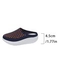 thumbnail image 5 of XIMIN Women's Mesh Breathable Soft Sole Mules Knitted Backless Slip on Lightweight Walking Shoes Comfortable Outdoor Fashion Sports Wedge Footwear (8, Blue), 5 of 9