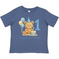 thumbnail image 3 of Inktastic 1st Birthday Bear with Cake and Balloons Boys or Girls Baby T-Shirt, 3 of 5