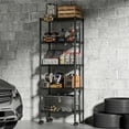 thumbnail image 3 of CONCETTA 5 Tier Heavy Duty Storage Shelves with Wheels, Adjustable Shelving Unit for Garage Kitchen Pantry, 200 lbs per Shelf, Black, 23" L x 13" W x 59" H, 3 of 9