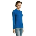thumbnail image 3 of SOLS Womens Perfect Long Sleeve Pique Polo Shirt, 3 of 5