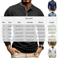 thumbnail image 2 of Henley Tops for Men Vintage Long Sleeve Cotton Tees No Collar Button Up Gym Workout Shirts, 2 of 7