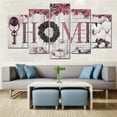 thumbnail image 1 of Qixi Creative Sofa Background Wall Decoration Painting 5-Piece Set Pink Clearance Sale!, 1 of 4