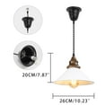 thumbnail image 2 of KAYYELAMP 3.2ft Adjustable Cord E26 Connection Replacement Hanging Light Walnut Base Dia 10.2" White Metal Shade Minimalist Pendant for Farmhouse Home Store(No Bulb), 2 of 5