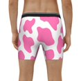thumbnail image 2 of Men's Boxer Briefs, cow pink print 90s 00s style Soft and Breathable Mens Underwear Boxer Briefs With Widen Waist, 2 of 5