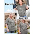 thumbnail image 3 of XCHQRTI Be Kind Womens Shirt Plus Size Graphic Tees Short Sleeve V Neck Summer Casual T Shirt, 3 of 7