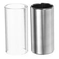 thumbnail image 6 of Pawsdot 2Pcs Glass and Stainless Steel Guitar Slide Medium Bottleneck for Guitar Use, 6 of 8