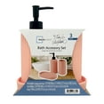 thumbnail image 3 of Mainstays By Becky G. & Alejandra 3-Piece Bath Accessory Set, Coral, 3 of 13