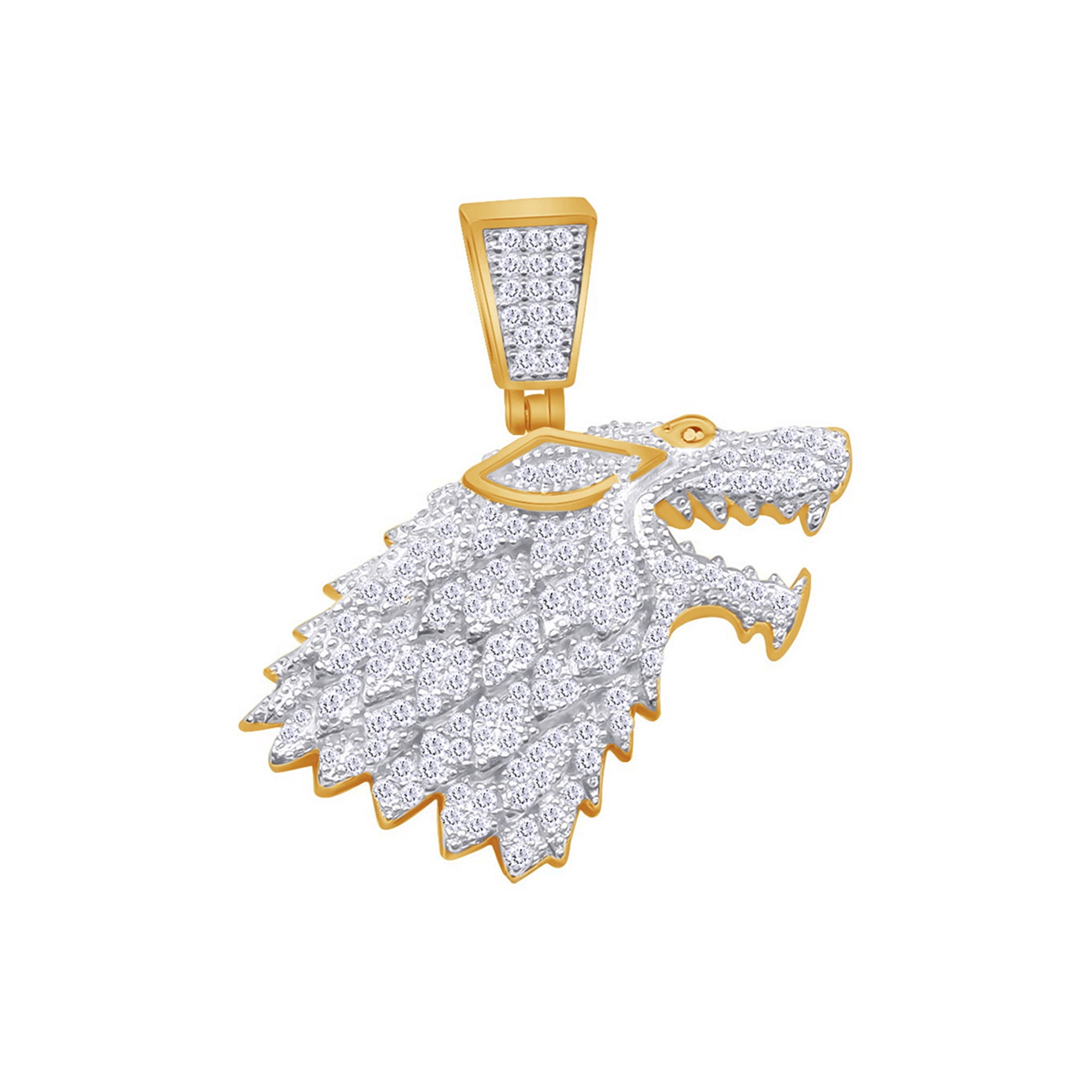 1.4 Cttw Round Cut White Natural Diamond Iced Out Hip Hop Jewelry