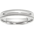 thumbnail image 1 of 14K White Gold 14Kw 4mm Milgrain Comfort Fit Band Size 7 Made In United States wmc040-7, 1 of 5