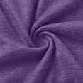 thumbnail image 3 of Wyobmus Women Summer Shorts Casual Solid Color Ruffled Hem Elatic Waist Drawstring Wide Leg Shorts S-3X Purple, 3 of 6