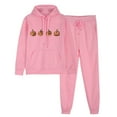 thumbnail image 3 of Black and Friday Deals,Jogging Outfits for Women 2 Piece Cotton Halloween Hoodie and Sweatpant Sets Hooded Pullover Top and Pant Suits (S, Pink), 3 of 3