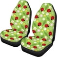 thumbnail image 5 of Pzuqiu Ladybug and Daisy Pattern Car Seat Covers 3 Pack, Car Accessories Set Polyester Easy to Install Breathable for Cars Truck most Cars, 5 of 10
