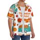 thumbnail image 2 of Fotbe Fall Pumpkins Camisa Estampada de Manga Corta para Hombre, Casual de Verano, Estilo Playero, Sin Arrugas-Medium, 2 of 5