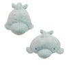 "PLUSH & PLUSHÂ® BRAND SMALL BLUE DOLPHIN PET PILLOW, 11"" inches my Cozy Squeaky Friendly Cuddle Toy Cushion"