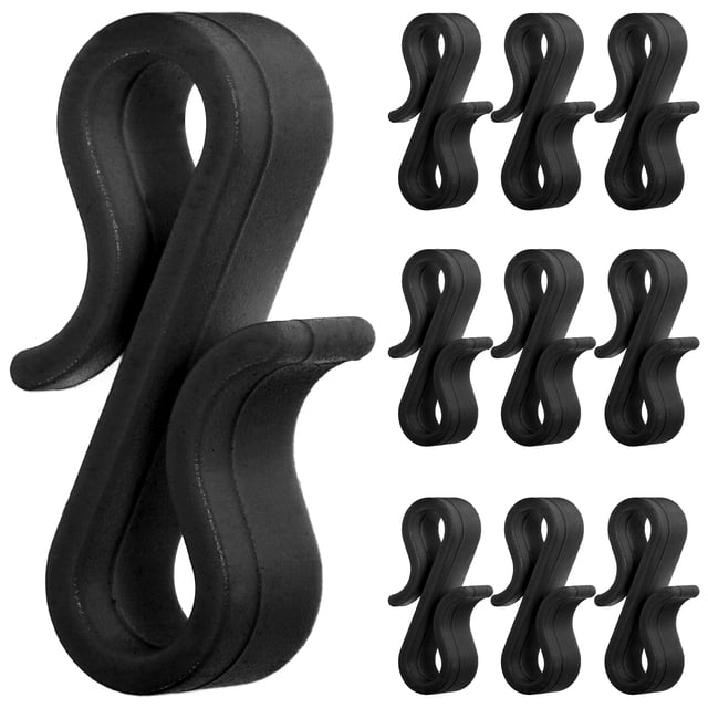 Shisuyan 50pcs Gutter Clips Weatherproof S Shaped Clip Hooks for Hanging Christmas Lights Outdoor Gutter Hooks Holiday Decorations String Light Hangers for Outside