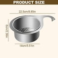 thumbnail image 6 of Stainless Steel Drain Basket for Kitchen Sink, Multifunction Faucet Hanging Corner Filter Basket with Quick Drain, Swan Sink Strainer for Fruit and Vegetable Washing (2pcs), 6 of 7