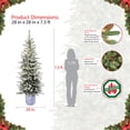 thumbnail image 2 of Árbol de Navidad Puleo International, abeto ártico flocado preiluminado de 7.5 pies, 2 of 5