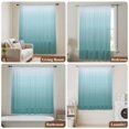 thumbnail image 5 of Turquoise Ombre Sheer Curtains 45 Inch Length, Light Filtering Voile Curtain Panel, Teal White Gradient Modern Abstract Art Rod Pocket Drapes Window Treatments for Living Room Bedroom 52"x45", 5 of 9
