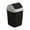 Black, variant on Black Big Square Trash Can With Lid And Odor Control For Office Bathroom Small Space Waste Bin And Plastic Garbage Storage, 12X12X16In, 1.5Lb Weight