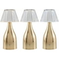 thumbnail image 3 of BoutiqueRugs Karakenja Contemporary Iron Bedside Table Lamp for Bedroom Nightstand - Modern End Side Lighting for Living Room - Gold - 10" H, 3 of 7