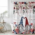 thumbnail image 6 of Pink Valentine's Day Shower Curtain Set - Long 72" x 84" Washable Bathtub Curtain with 12 Hooks, Gnomes Floral Eucalyptus Leaves Wooden Waterproof Fabric Stall Shower Curtains for Bathroom Décor, 6 of 6