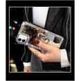 thumbnail image 4 of Compatible with iPhone 12 Mini Diamond Glitter Case Makeup Mirror with Ring Holder Kickstand Stand Bling Rhinestone Crystal Cute for Women Girls with Finger Grip Case 5.4 inch Silver, 4 of 8