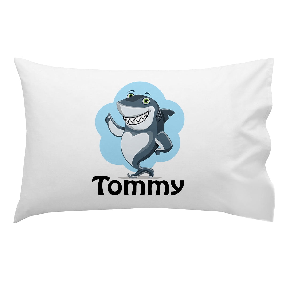 Personalized Monogrammed Shark Pillowcase for Kidz