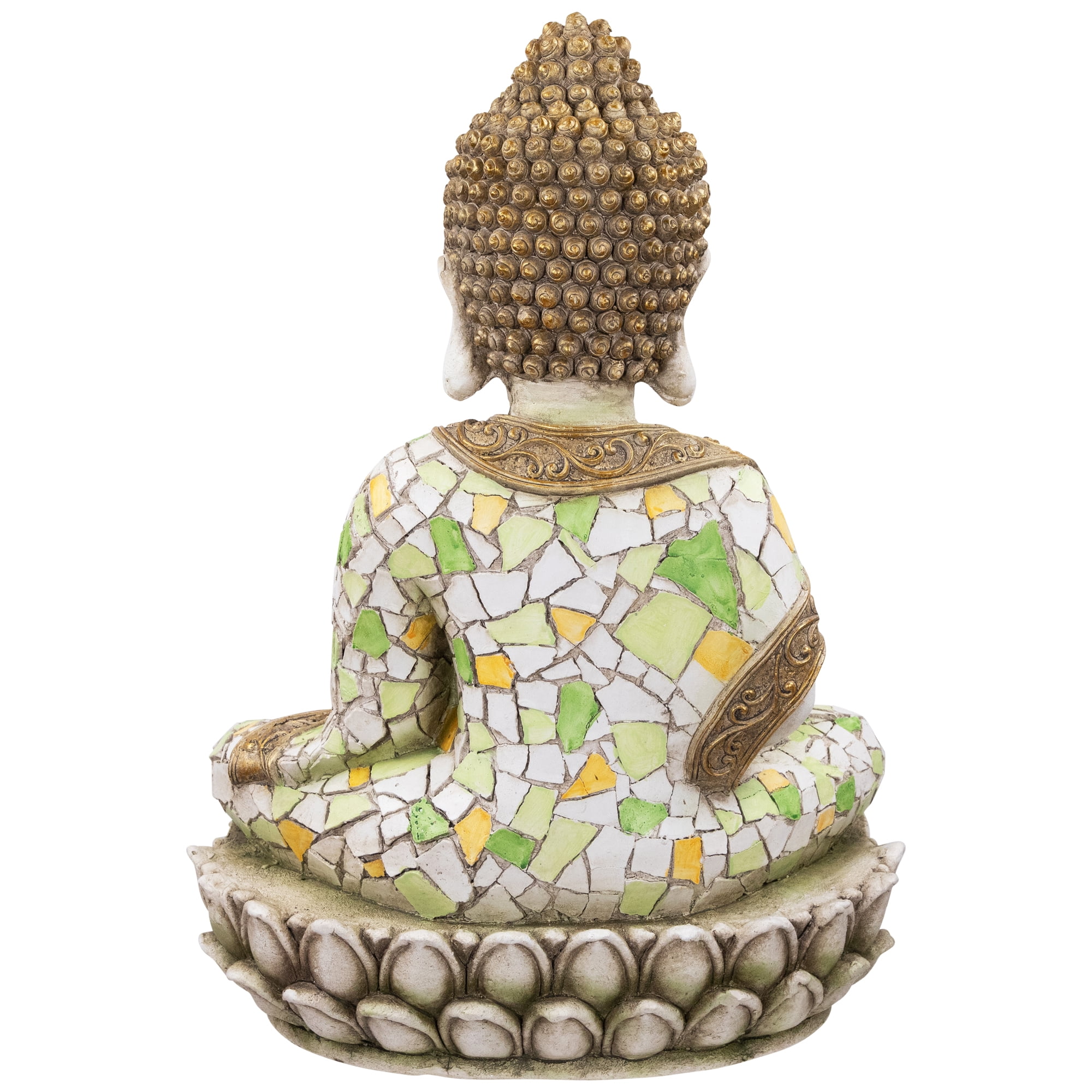 Northlight Meditating Mosaic Buddha Outdoor Ceramic Garden Statue - 19.5"
