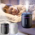 thumbnail image 1 of Mini humidificador USB con lámpara nocturna de colores - depósito grande de 180 ml, funcionamiento silencioso, 2 modos de niebla, portátil para escritorio en casa, oficina, coche y viajes, 1 of 8