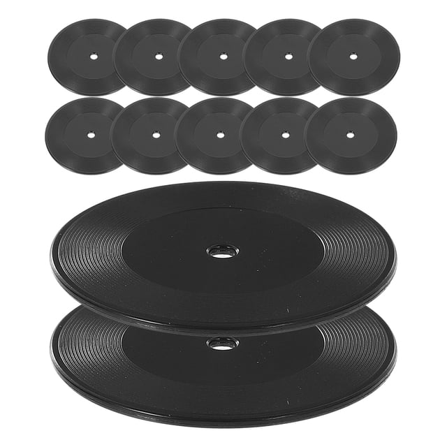 12 discos de vinilo en miniatura para casa de muñecas, realistas, para decoración de cocina, electrodomésticos y accesorios.
