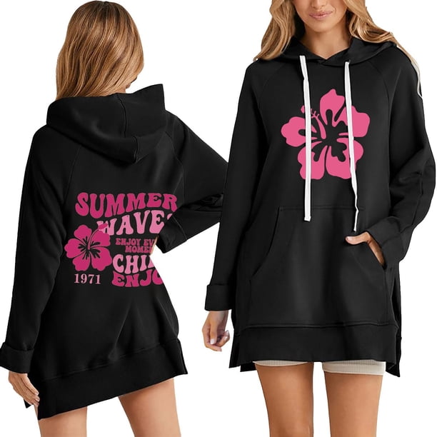 WILLBEST Vestidos Casuales Sudadera Con Capucha Con Letras Estampadas Casuales Para Mujer 103