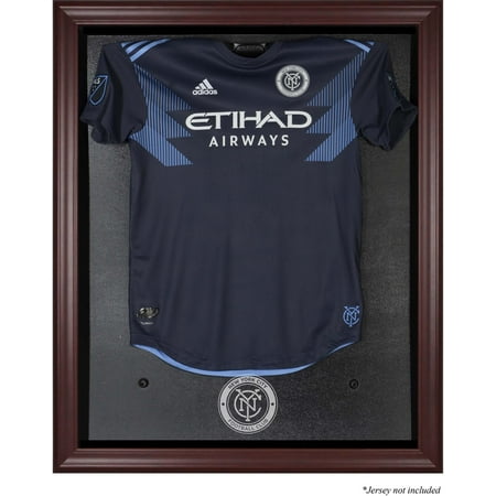 New York City FC Mahogany Framed Team Logo Jersey Display Case