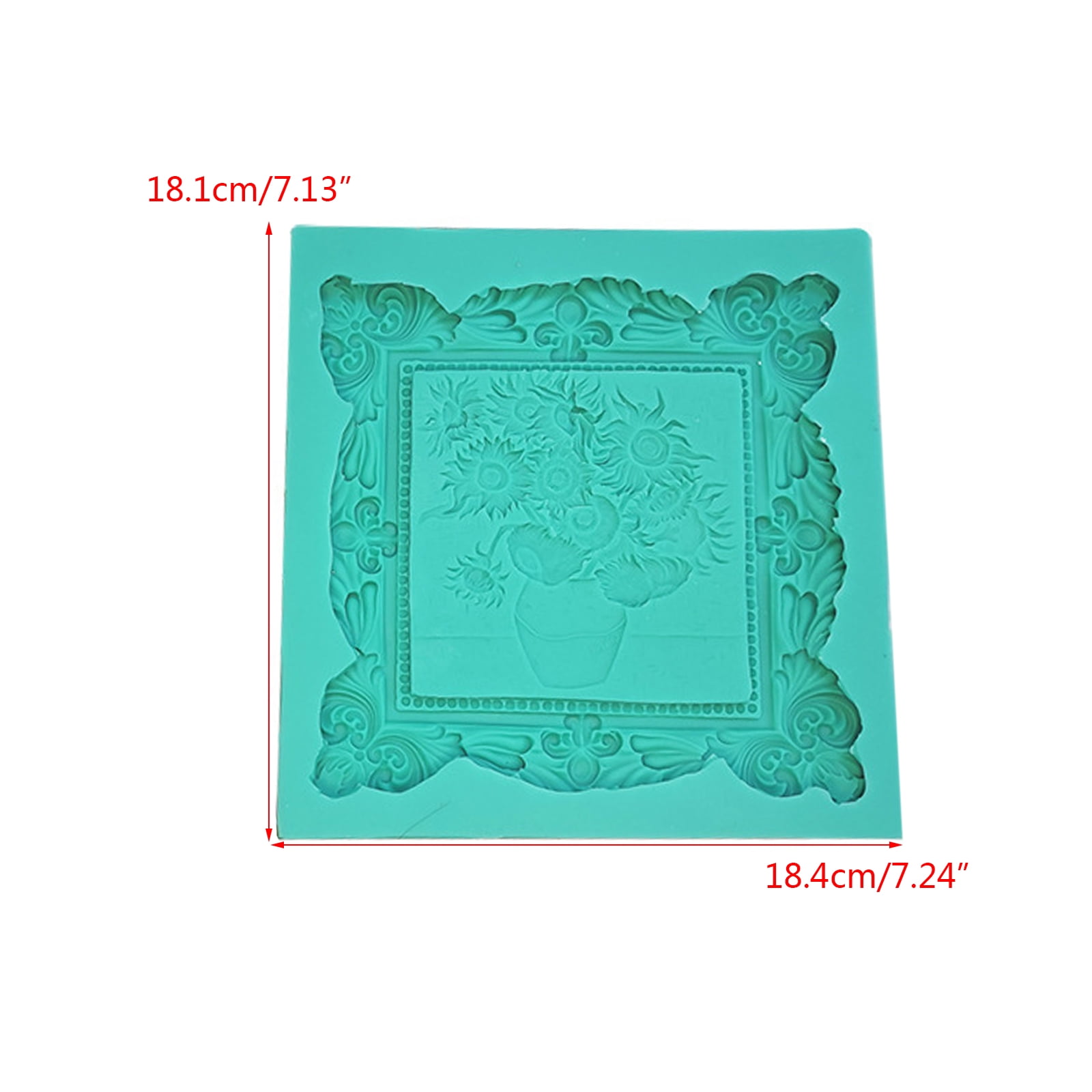 Square Frame Molds Epoxy Resin Vintage Picture Frames Silicone Fondant Photoes Frame Moulds for Home Office Decorations