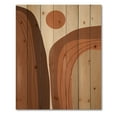 thumbnail image 3 of Designart 'Abstract Terracotta Mountain Landscape Sunset ' Modern Print on Natural Pine Wood, 3 of 5