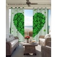 thumbnail image 3 of Saint Patrick's Day Blackout Curtains for Bedroom 45 Inch Length 2 Panels Set, Spring Lucky Grass Love Heart Thermal Insulated Energy Saving Window Treatment Curtains Blackout Drapes 52"x45", 3 of 8