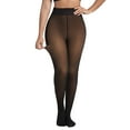 thumbnail image 7 of jinghuiyue Women Fleece Lined Tights Fake Translucent Warm Pantyhose Opaque Thick Stocking Leggings M/L, 7 of 7
